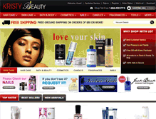 Tablet Screenshot of kristybeauty.com